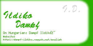 ildiko dampf business card